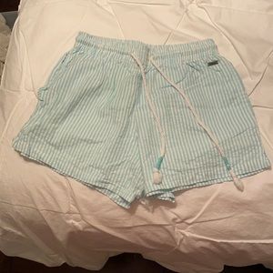 Fun blue and white striped shorts